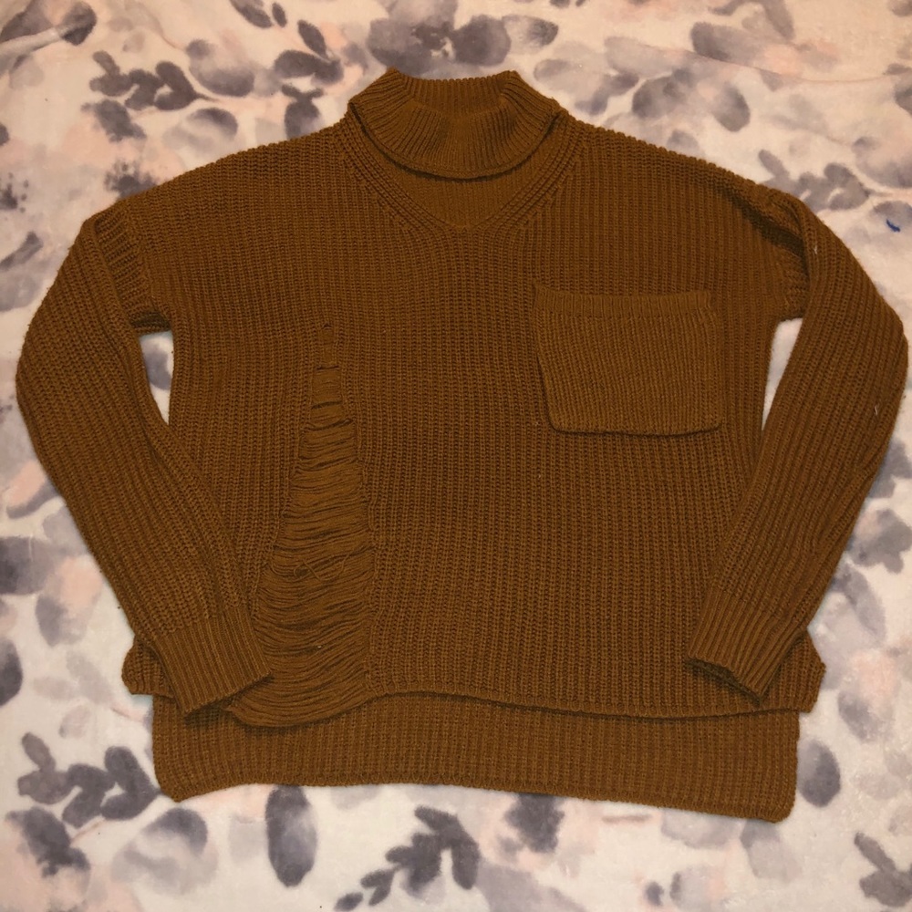 distressed sweater